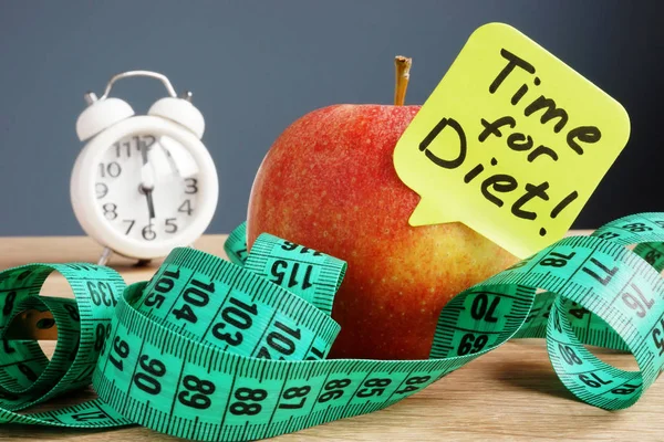 Time Diet Written Stick Weight Loss Concept — Stock Photo, Image