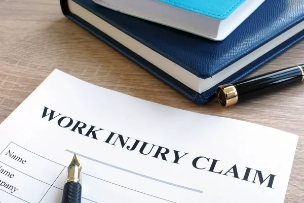 Work Injury Claim Form Note Pad — Stock Photo, Image