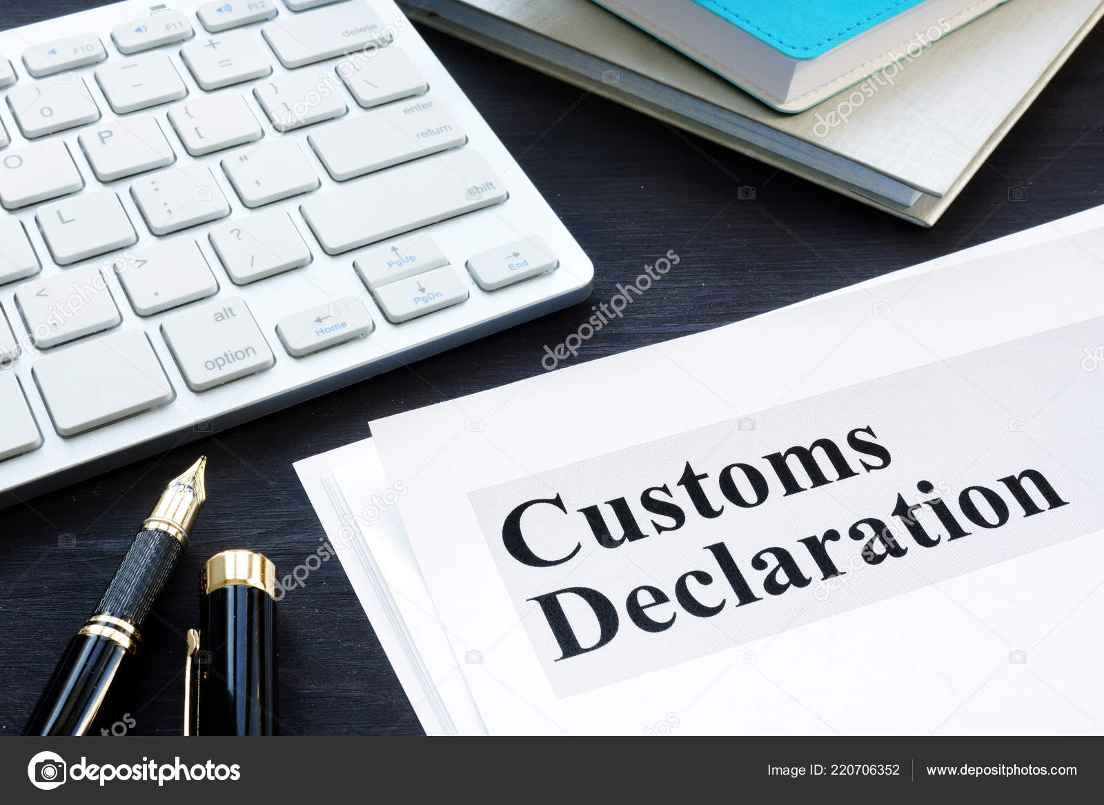 Customs Declaration Desk Customs Clearance Stock Photo