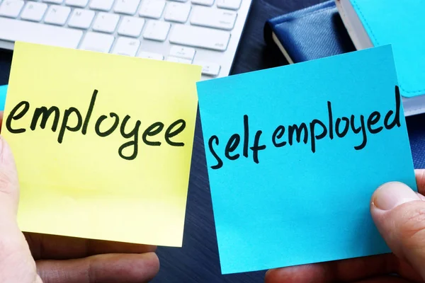 Employee Self Employed Start Own Small Business — Stock Photo, Image