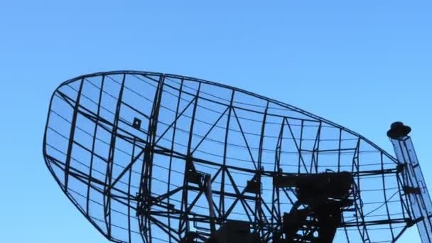 Defesa Aérea Antena Radar Rotativa Sistemas Antiaéreos Móveis Militares — Vídeo de Stock