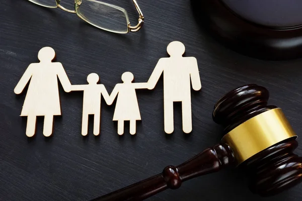 Concepto Derecho Familia Figuras Mazo Divorcio —  Fotos de Stock
