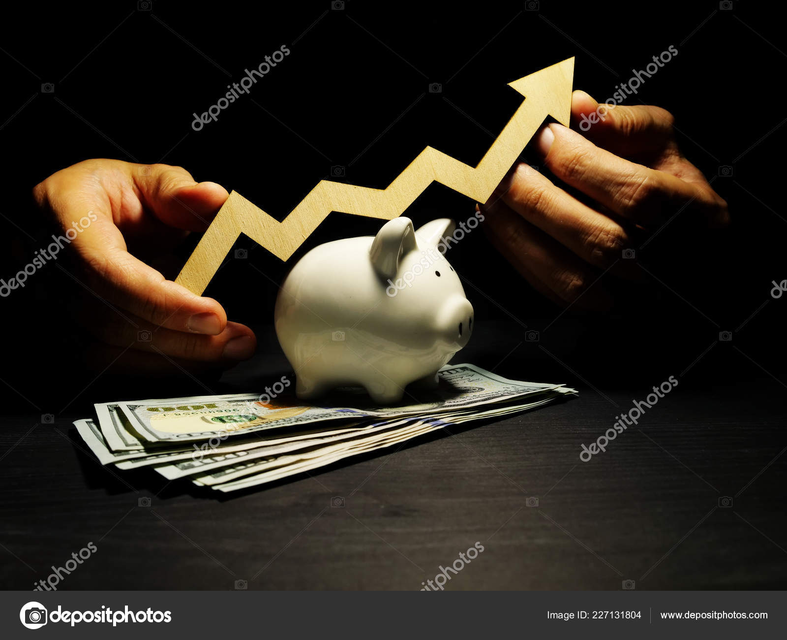 arrow piggy bank