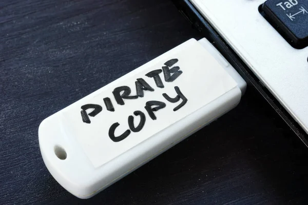 Cópia Pirata Escrita Numa Pen Direito Autor — Fotografia de Stock