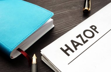 HAZOP hazard and operability study documents. clipart