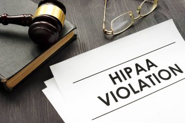 HIPAA ihlal nedeniyle ve tokmak bir mahkemede hakkındaki belgelerin.