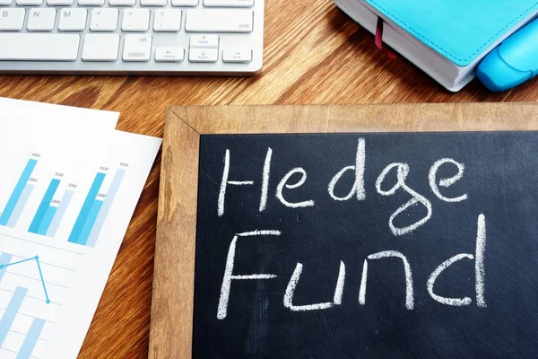 Hedge Fond Napsané Tabuli — Stock fotografie