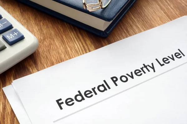Federal Poverty Level Fpl Documents Desk — Stock Photo, Image