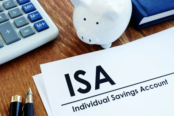 Documenti Isa Individual Savings Account Penna — Foto Stock