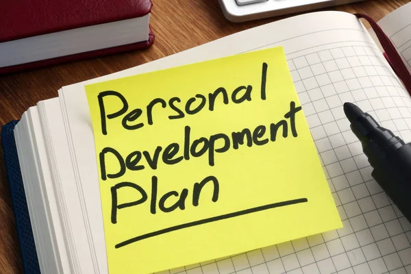 Personal Development Plan Memo Stick Notepad — Stock Photo, Image