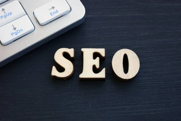 Abbreviation Seo Search Engine Optimization Wooden Letters — Stock Photo, Image