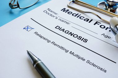 Relapsing-remitting Multipl skleroz tanısı şeklinde.