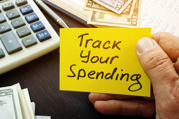 Traccia il tuo segno di spesa e prenota con il budget di casa . — Foto Stock