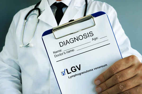Lymphogranulome vénérien Diagnostic LGV sur une forme médicale . — Photo