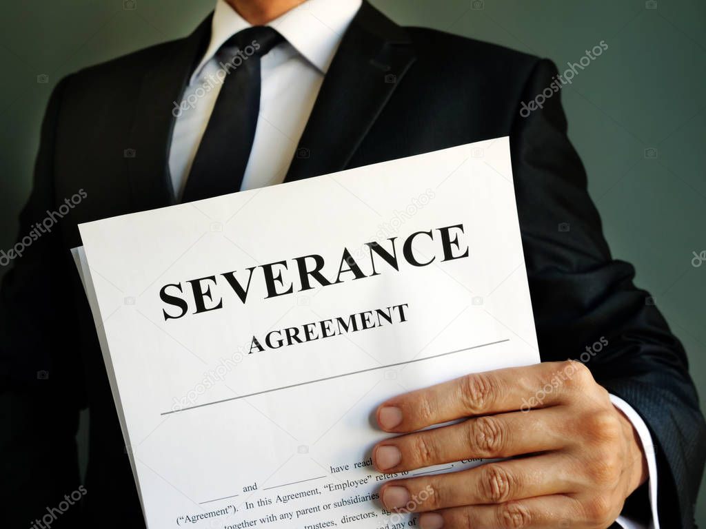 Manager is holding Severance Agreement papers.
