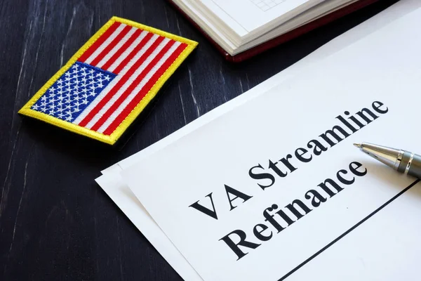 VA Streamline Documentos de refinanciación para préstamos . —  Fotos de Stock