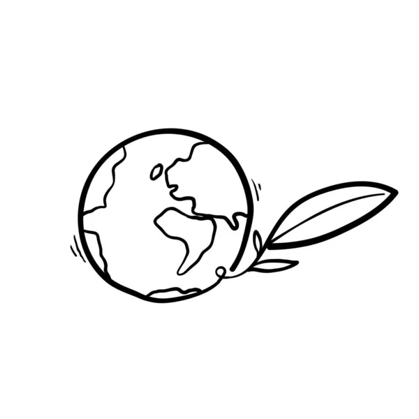 Ręcznie Rysowane Bazgroły Symbolem Roślin Nasiennych Dla Kreskówki Środowiska Eco — Wektor stockowy