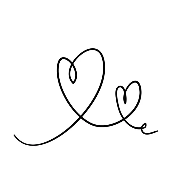 Dibujado Línea Continua Dibujo Signo Amor Con Corazón Abrazar Diseño — Archivo Imágenes Vectoriales