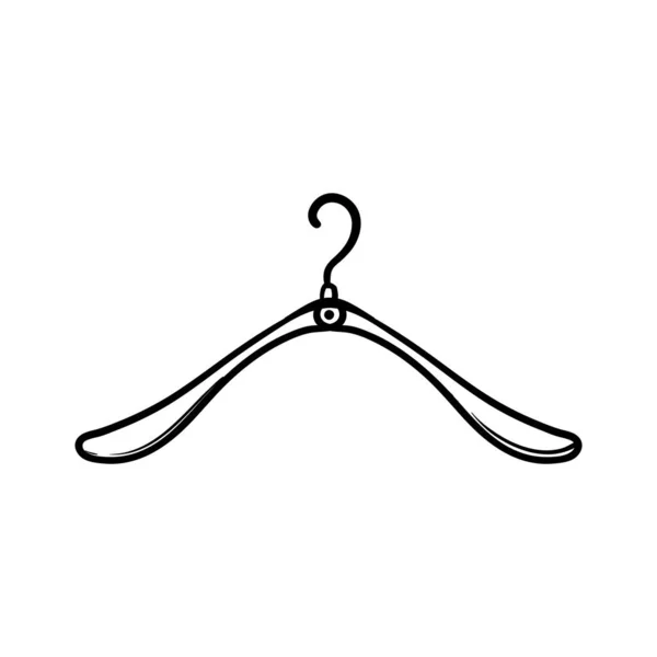 Hand Drawn Suit Hanger Icon Illustration Vector Doodle — Stock Vector