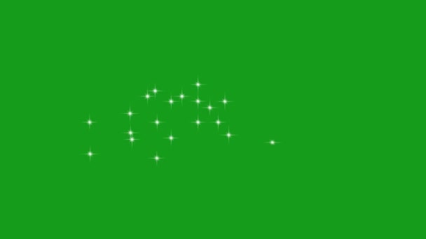 Magic Stars Motion Graphics Green Screen Background — Stock Video