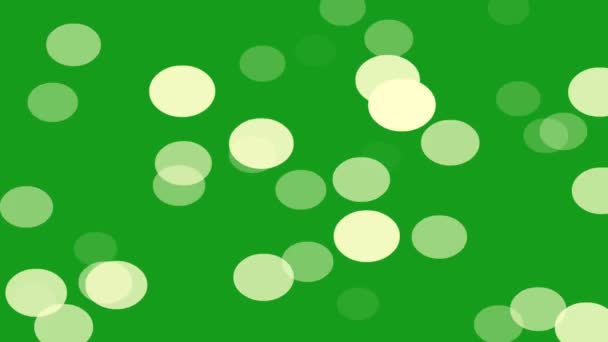 緑の画面の背景とぼっしょりライトモーショングラフィックス — ストック動画