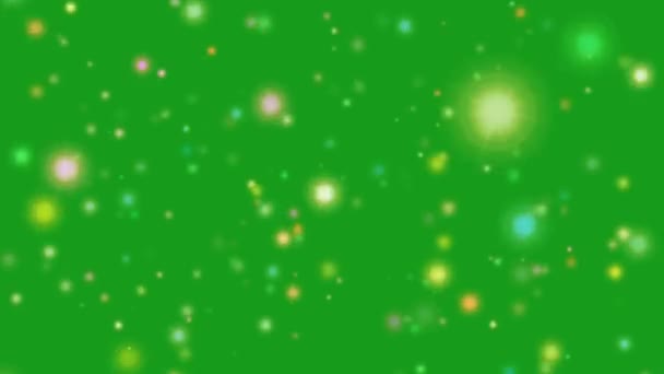 Shimmer Lights Motion Graphics Green Screen Background — Stock Video