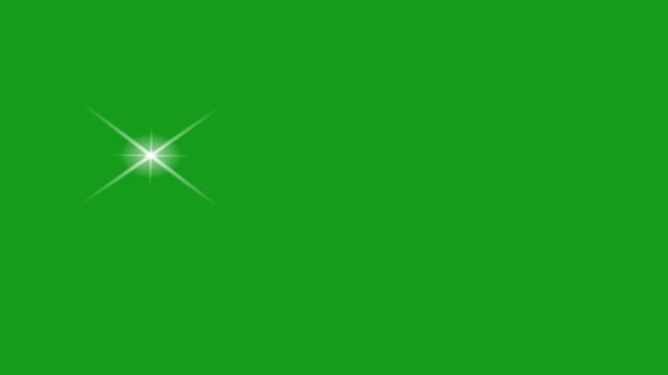 Твінкі Зірки Графіки Руху Зеленим Екраном Фону — стокове відео