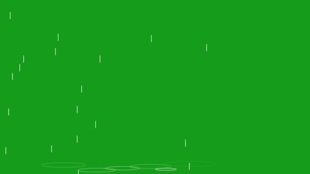 Rainfall Motion Graphics Mit Grünem Hintergrund — Stockvideo