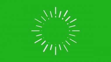 Yeşil ekran arkaplanlı ışık ışınları hareket grafikleri
