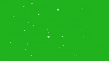 Yeşil ekran arkaplanlı kar yağışı hareketi grafikleri