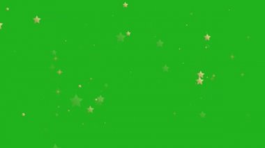 Parlayan yıldızlar yeşil ekran arkaplanlı hareket grafikleri