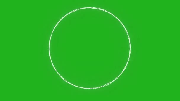 Kreisförmige Wellen Bewegungsgrafik Mit Grünem Hintergrund — Stockvideo