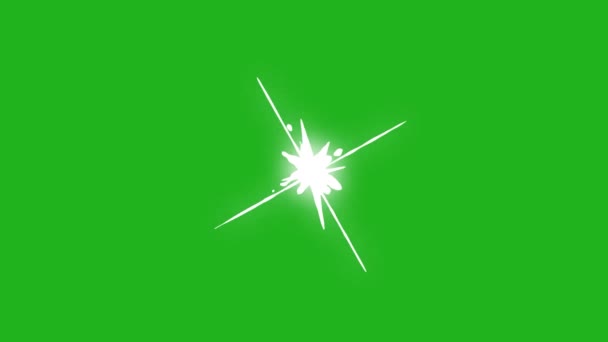 Star Sparkle Motion Graphics Green Screen Background — Stock Video