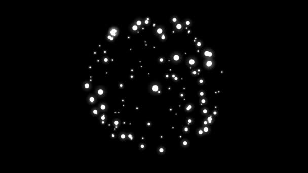 Pohybová Grafika Fireworks Nočním Pozadím — Stock video