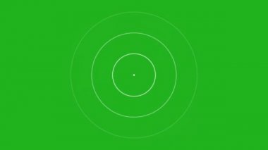 Yeşil ekran arkaplanlı dairesel dalga grafikleri