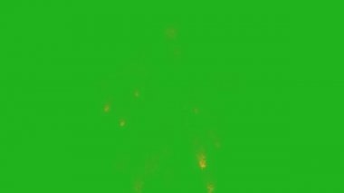 Yeşil ekran arkaplanlı havai fişek hareketi grafikleri