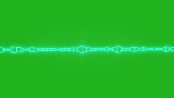 Ondas Audio Gráficos Movimiento Con Fondo Pantalla Verde — Vídeos de Stock