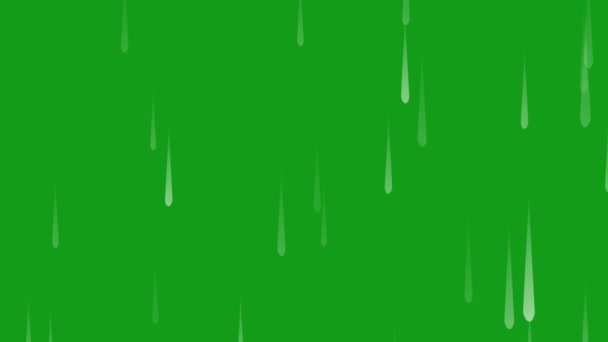 Rainfall Motion Graphics Mit Grünem Hintergrund — Stockvideo