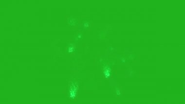 Yeşil ekran arkaplanlı havai fişek hareketi grafikleri