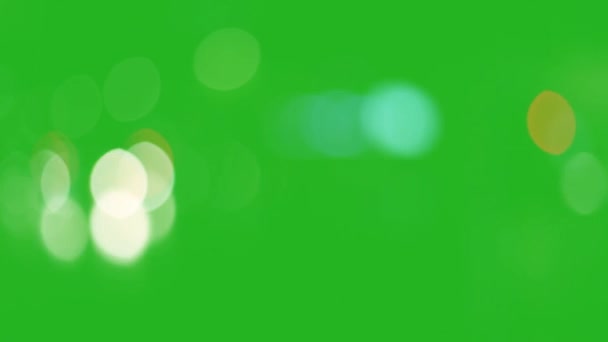 Bokeh Ilumina Gráficos Movimiento Con Fondo Pantalla Verde — Vídeos de Stock