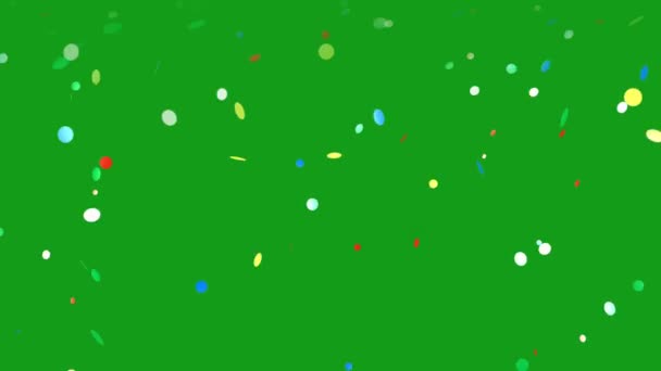 Colour Glitter Particles Motion Graphics Green Screen Background — Stock Video