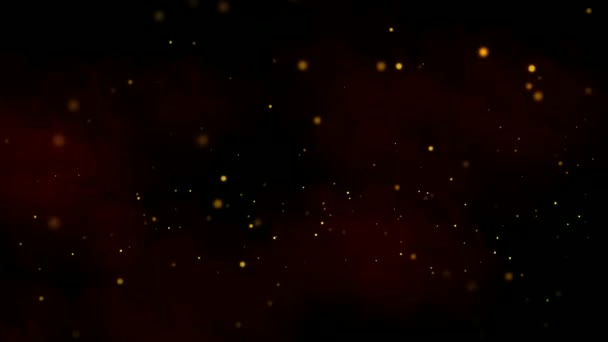 Fire Particles Motion Graphics Night Background — Stock Video