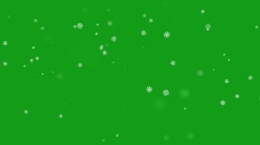 Yeşil ekran arkaplanlı kar yağışı hareketi grafikleri