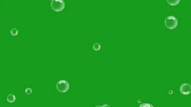 Sabun köpükleri yeşil ekran arkaplanlı hareket grafikleri oluşturur