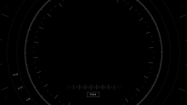 Lente Cámara Ajuste Gráficos Movimiento Con Fondo Nocturno — Vídeo de stock