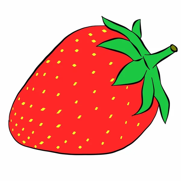 Düz beyaz arkaplanda çilek gibi güzel bir resim.