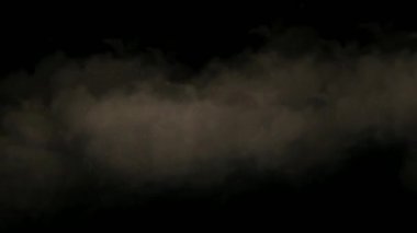 Gece arkaplanlı duman ve ateş parçacıkları hareket grafikleri