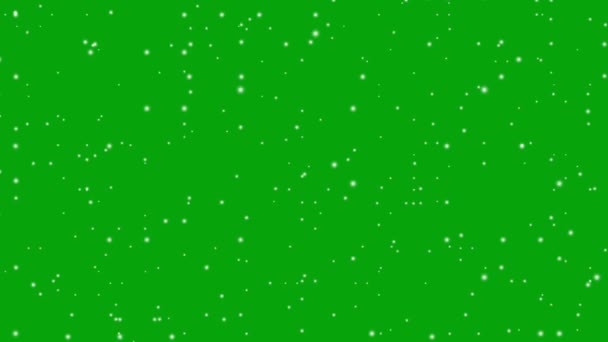 Sníh Pohybová Grafika Zeleným Pozadí Obrazovky — Stock video