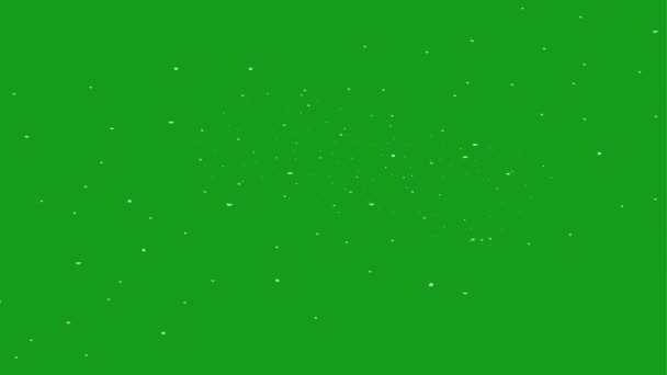 Estrelas Através Gráficos Movimento Espacial Com Fundo Tela Verde — Vídeo de Stock