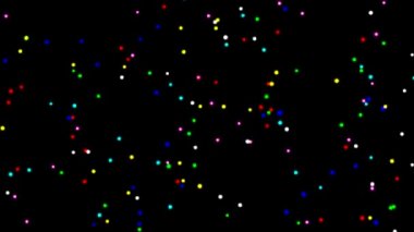 Gece arkaplanlı sihirli renkli flaş ışıkları hareketli grafikler